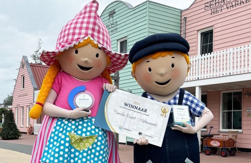 Familie Resort Molenwaard bekroond met derde plaats als meest innovatief vakantiepark in de Benelux